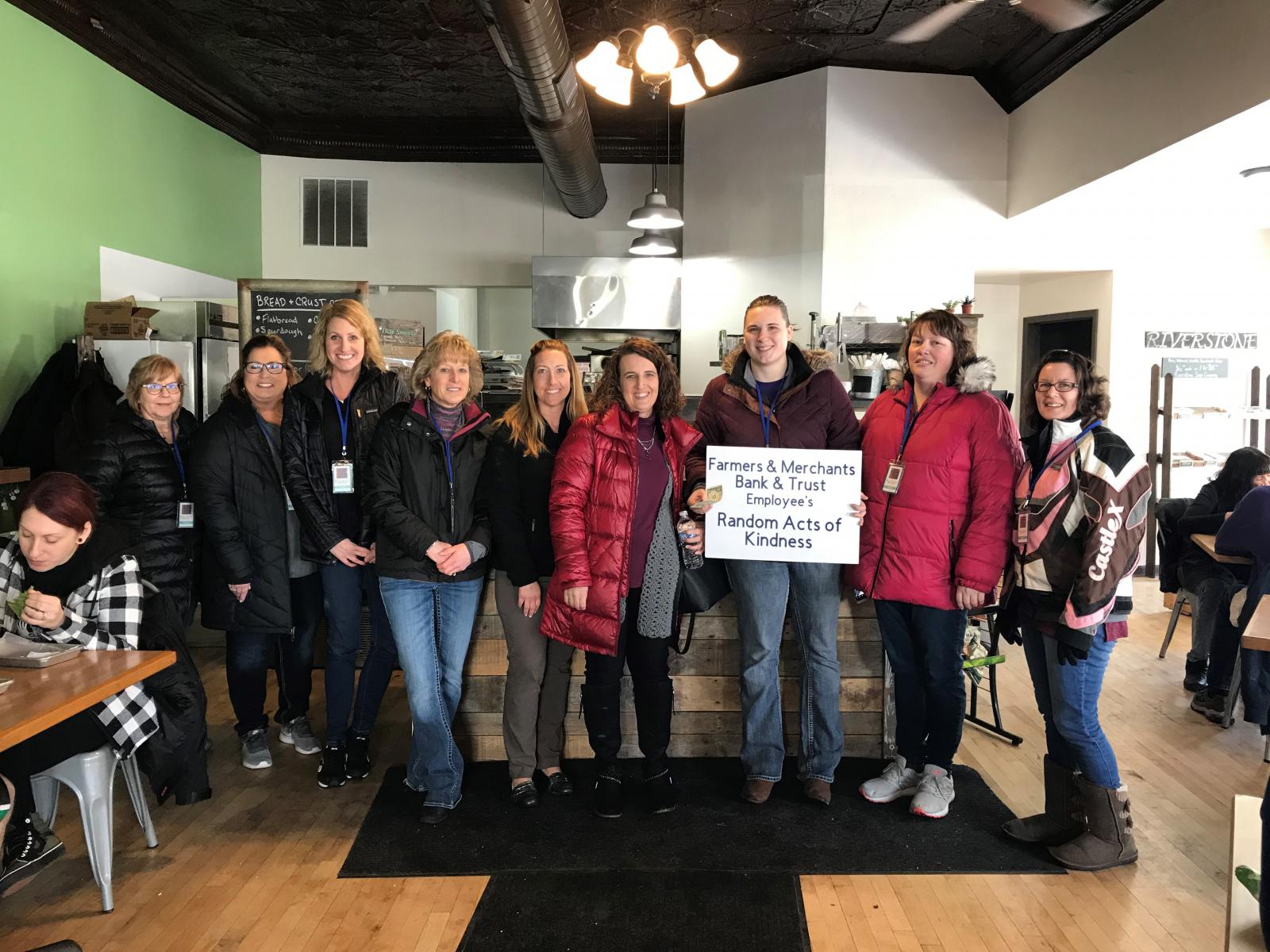 FMBT employees buying lunch for strangers at The Cafe Green