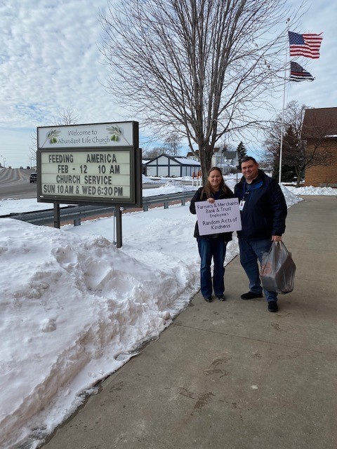 FMBT employees delivering donations to Abundant Life homeless shelter